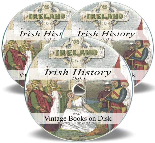 Ireland History & Genealogy Old Books 3 DVD - Irish Clans Celtic Gaelic Myth 296