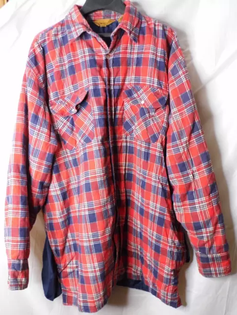 Shirt VTG Cobra Creek Co Quilted Insulated Red Flannel Plaid Work  Mens XLT