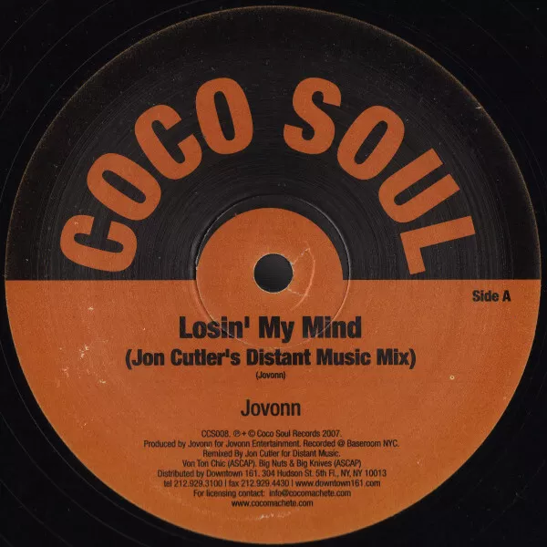 Jovonn - Losin' My Mind (Jon Cutler Remix), 12", (Vinyl)