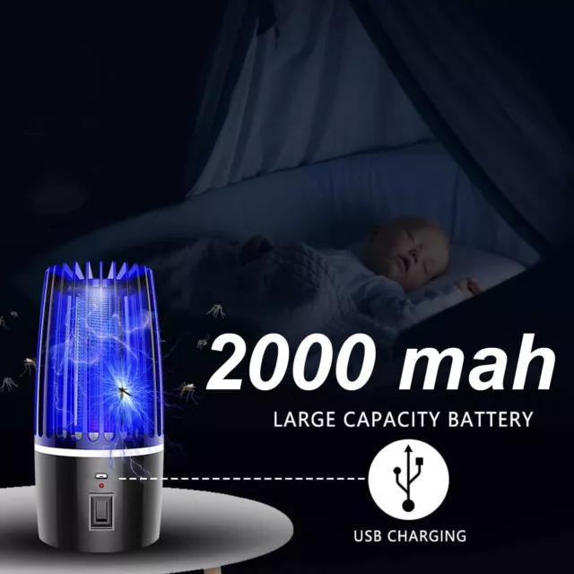Moskito Killer Insektenvernichter USB Elektrisch LED Lampe Mückenfalle Licht DHL