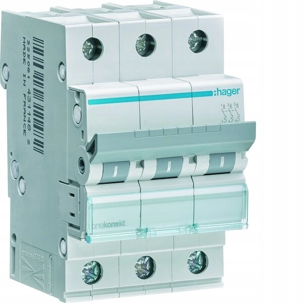 Disjoncteur HAGER MCB 6kA 3P C13A MCN313E /#F H0DY 3152