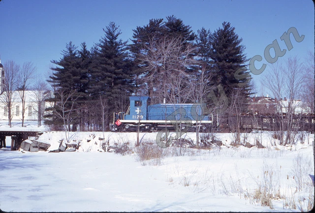Boston & Maine 1129 (EMD SW1) on local N-1, February 1973 - 4 Kodachrome slides