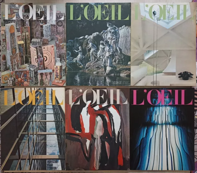 Revue D'art L'Oeil Lot De 18 Numéros Années 1970-1973