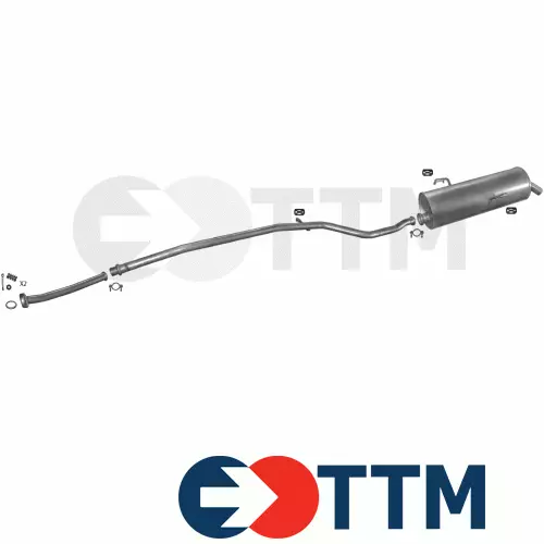 PEUGEOT 206 BERLINE 3/5 PORTES 1.1 1.4 2000-2006 Ligne D'échappement Silencieux