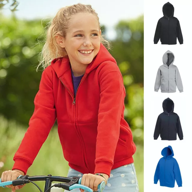 Kinder Kapuzenjacke Sweatjacke Fruit of the loom Kids Hooded Sweat 70/30 Premium