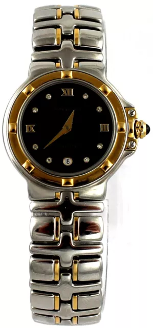 9990-STG-00295 Raymond Weil Ladies Parsifal Black Diamond Dial 18K Gold  Watch