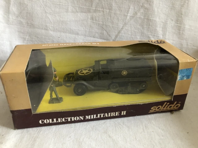 Solido 1/50 Rare - US Half Track M3 Grue Dépanneuse WW2 - État Impeccable