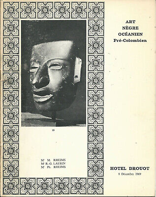 DROUOT PARIS AFRICAN OCEANIC PRE-COLUMBIAN ART Auction Catalog 1969
