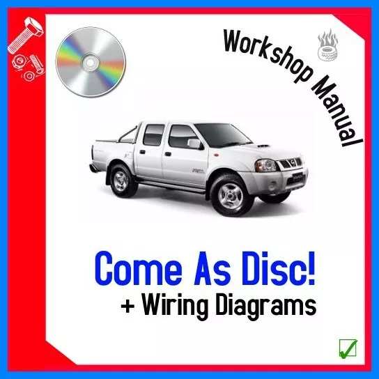 Workshop Repair Manual For Nissan PICKUP NAVARA D22 SERIES 1998 - 2006 DISC