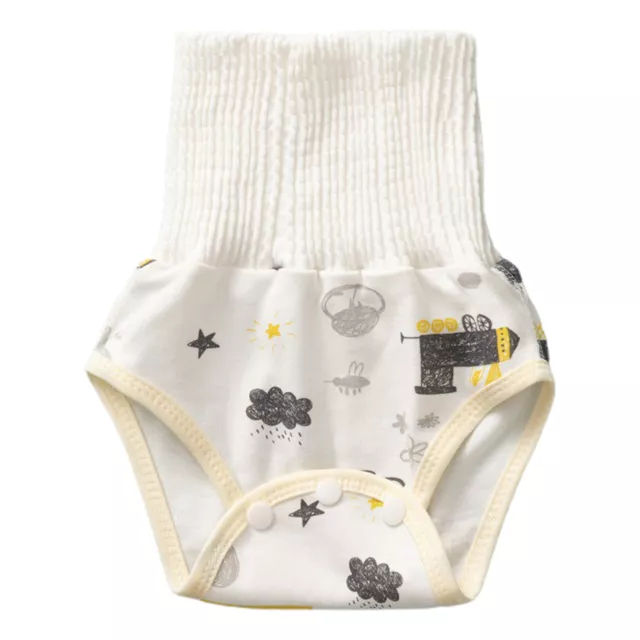 Newborn Abdominal Wrap Car Printed High Waist Infant Panties Cloth Diapers Pure