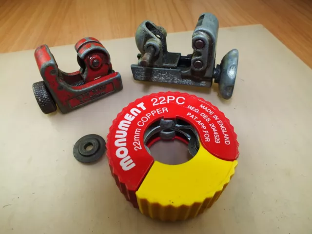 2 Monument Brand & Keen Pipe Cutter Cutters Vintage .