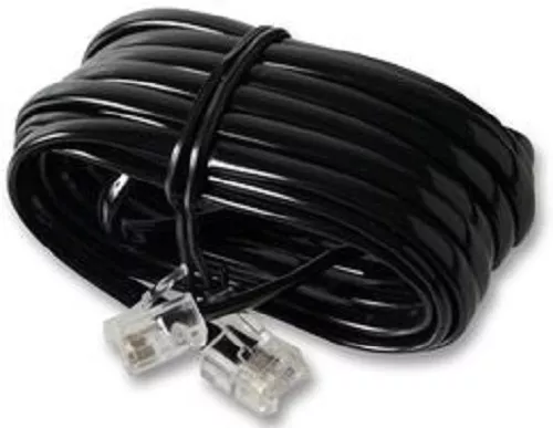 10 M  Adsl/Vdsl Fibre High Speed Rj11-Rj11 Internet Cable  Black