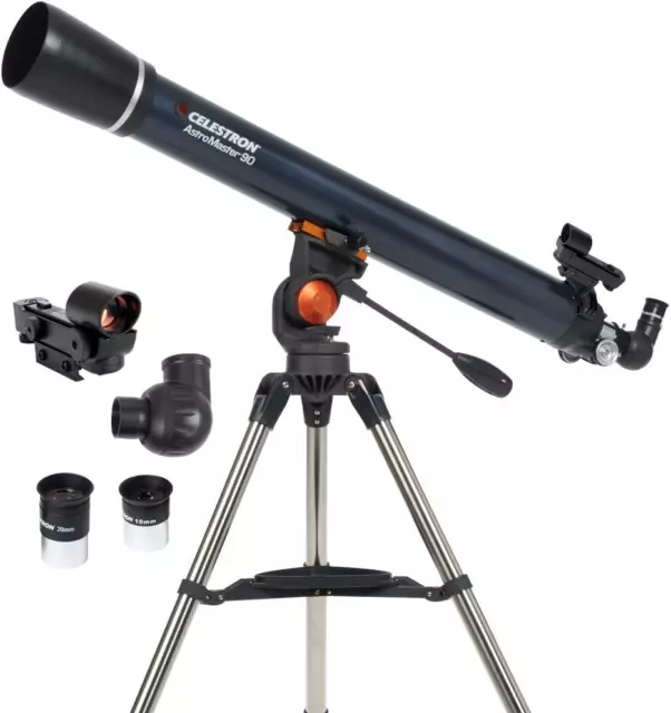 Celestron - AstroMaster 90AZ Refractor Telescope - Refractor Telescope for - - -