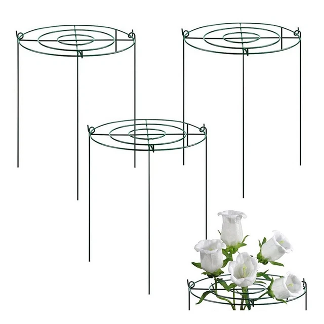 3 SETS STÜTZKÄFIG für Pfingstrosen, Gitter zum Durchwachsen Von Reifen