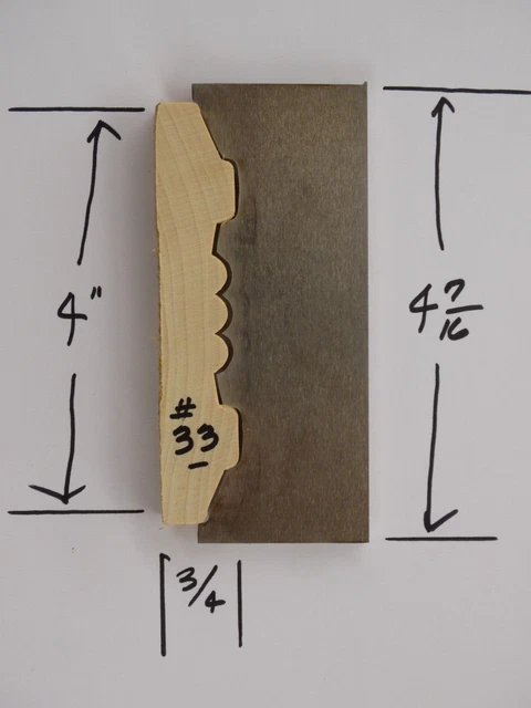 Shaper / Molder Custom Corrugated Back / CB Knives For 3/4" x 4" Casing
