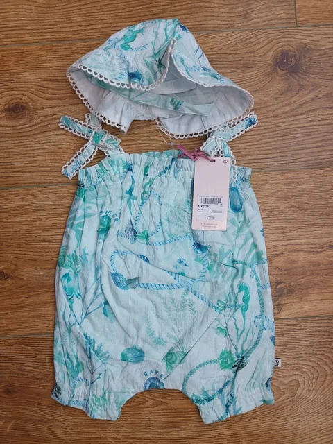 Set Tuffale Ted Baker Aqua blu acqua bambina - Neonato *nuovo*
