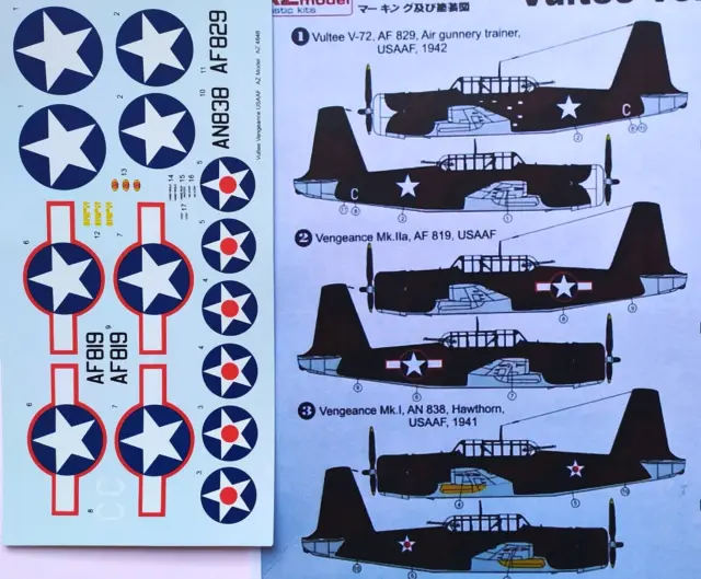 Decals  1/48 : Vultee VENGEANCE