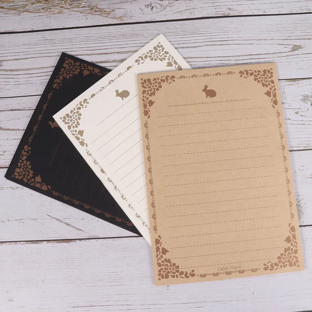 10 Set Office Vintage Stationery Paper Retro Writing Decorative