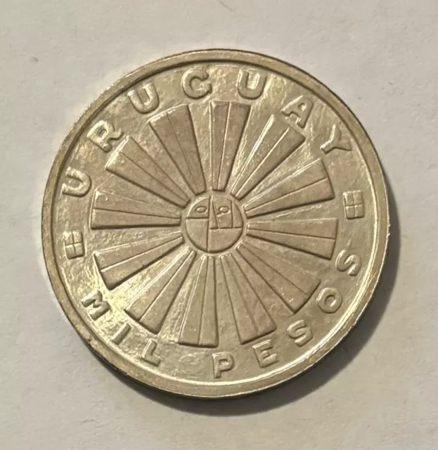 1969 So URUGUAY SILVER 1000 PESOS UNC.