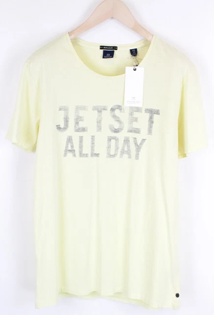 Scotch & Soda Ams Couture XL Uomo T-Shirt Giallo Puro Cotone Maniche Corte Logo