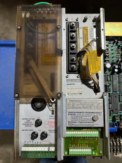 INDRAMAT A.C Servo Controller & Power Supply TDM 1.2-100-300-W1-000 TVM-050-220