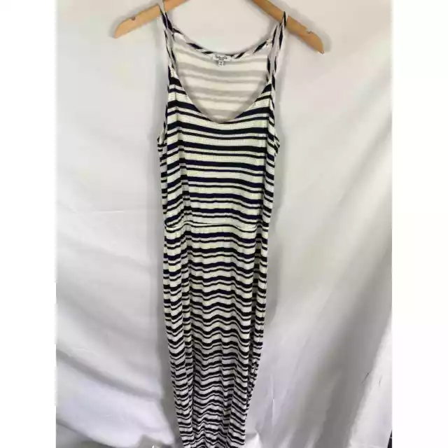 Splendid Stripe Texture Sleeveless Maxi Dress Size Medium
