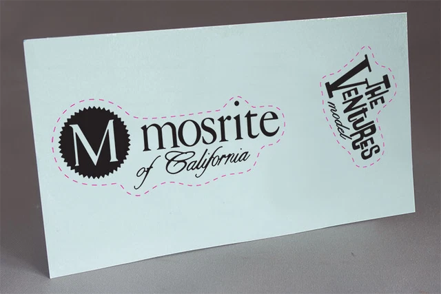 Pre Cut Mosrite Bass Black Water Slide Decal The Ventures Guitar Headstock Pre Cut Mosrite Bass Black Water Slide Decal The Ventures Guitar Headstock