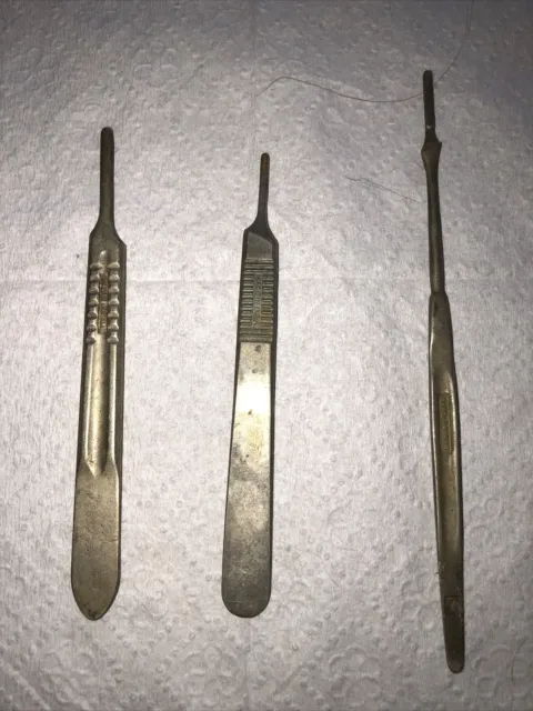 3 pcs Scalpel Knife Handle Misc German Stainless Steel CE Surgical  Tools