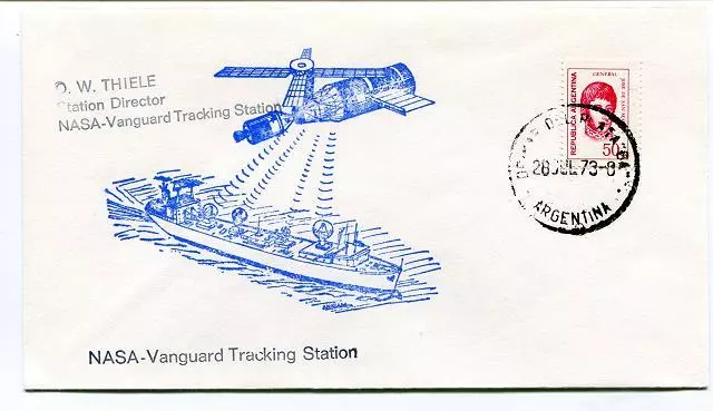 1973 NASA Vanguard Tracking Station Thiele Argentina Space Satellite Shuttle