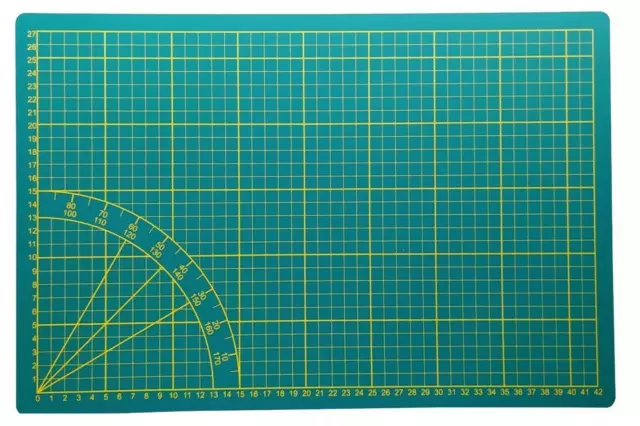 Schneidematte A3 Bastelmatte Tischunterlage Schneidunterlage selbstheilend grün