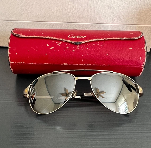 CARTIER SANTOS DUMONT Edition Sunglasses 135 With Case 599.00 PicClick UK