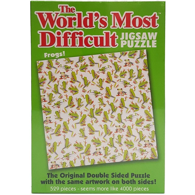 The worlds most difficult jigsaw puzzle frogs 529 piece double sided
