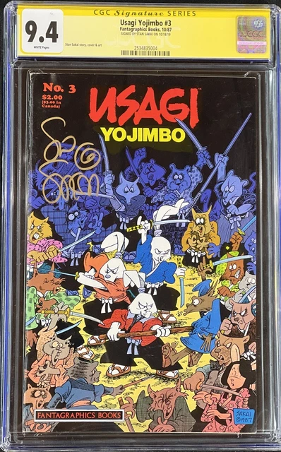 Usagi Yojimbo #3 CGC 9.4 Signed Stan Sakai WP