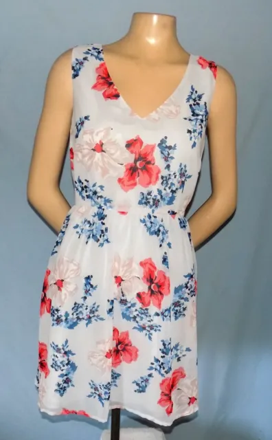 Awesome & Chic Jack BB Dakota Flowery Print Chiffon-Like Dress Size 8