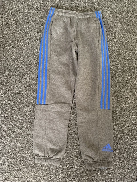 Sostanze tuta ragazzo Adidas età 11-12 anni grigio/blu a righe *NUOVE*