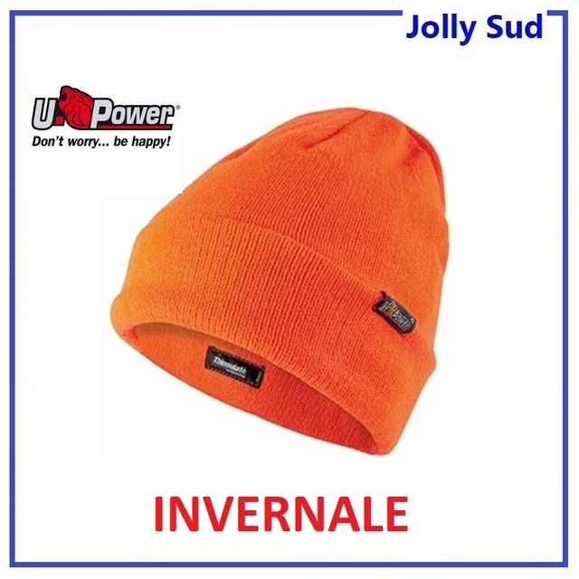 Berretto di Lana Uomo Invernale Caldo U POWER UPOWER Cappello Arancione Fluo