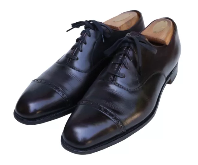COLE HAAN BY Edward Green England Brown Leather Cap Toe Oxford Dress ...
