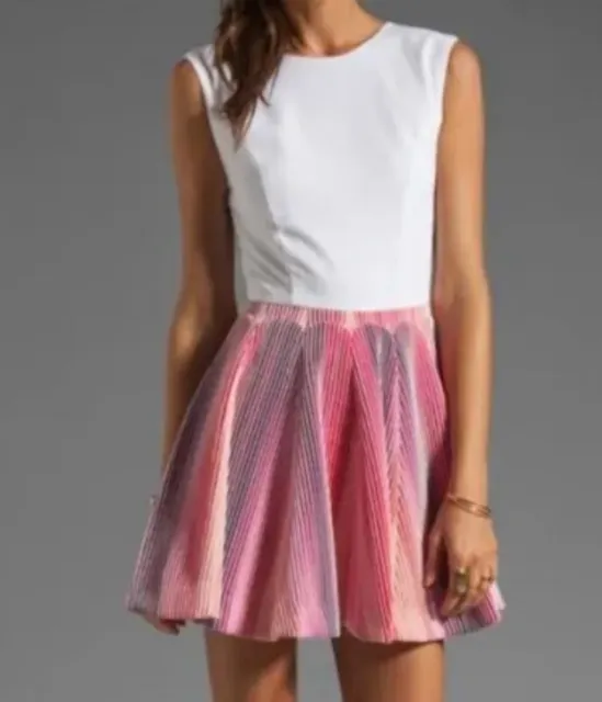 Camilla and Marc Dress Pink Stripes Clarification Tank Dress Size 10 Barbie Core