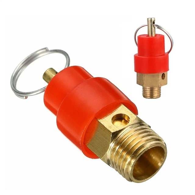 Soupape De Décharge Sécurité Compresseur 1/4" NPT 225 PSI Laiton - Marque Conrader, Neuf USA