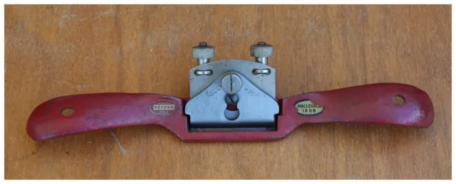 Record No A151 malleable adjustable flat face Spokeshave plane.