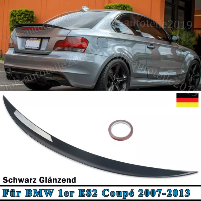 Heckflügel für BMW 1er E82 E88 Heckspoiler GLANZ SCHWARZ LACKIERT Spoiler 07-13