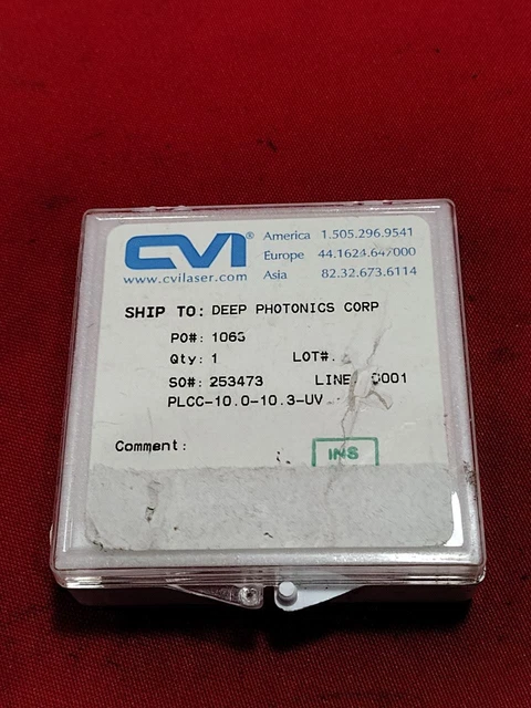 CVI Laser LLC PLCC-10.0-10.3-UV Laser Optic Lens