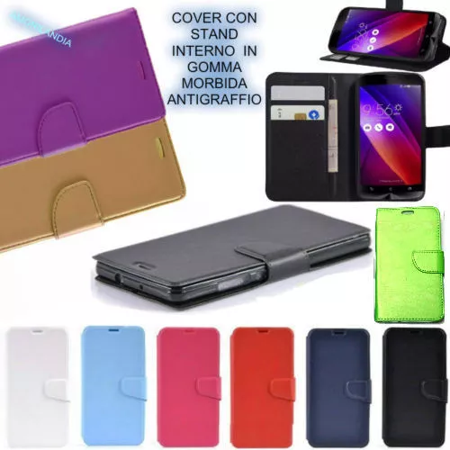 PER APPLE IPHONE 4/4S cover A LIBRO TASCHE PORTA CARD WALLET IN ECO PELLE GOMMA