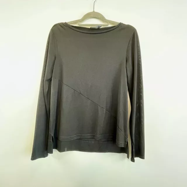 Watson X Watson Sz M 12 Black Long Sleeve Top Australian Designer Made In Aus