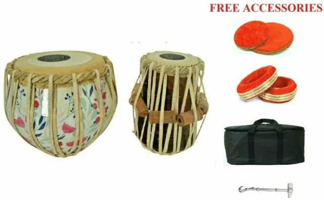 3D Imprimé Folk Musical Percussion Instrument Laiton Tabla Batterie Set Avec Sac