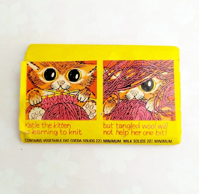 VINTAGE CADBURY'S FURRY Friends Katie The Kitten Chocolate Paper ...