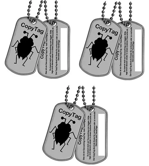 3 X Geocahing Copytag Copie Douple geocoin Perdu Rechange Vous Pouvez les Suivre