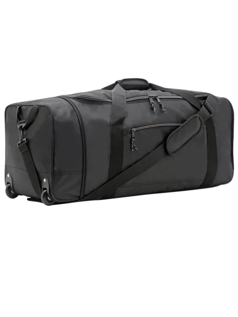 Wheeled And Compressible Rolling Duffel Bag, Easy To Carry,Side Webbing Handle