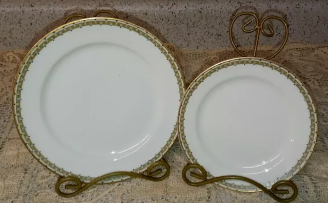 2 Haviland & Co Limoges Schleiger 107 Plates Salad 7.5" Bread 6"