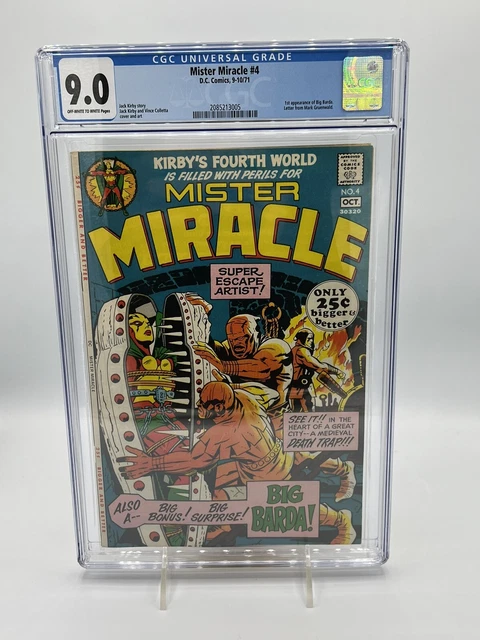 MISTER MIRACLE #4 CGC 9.0 White Pages- First Appearance of Big Barda  - DC 1971